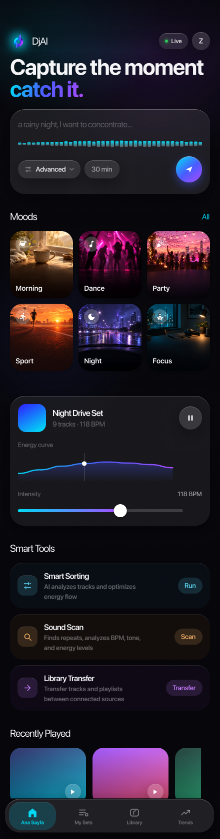 DJAI prompt, moods and smart music tools